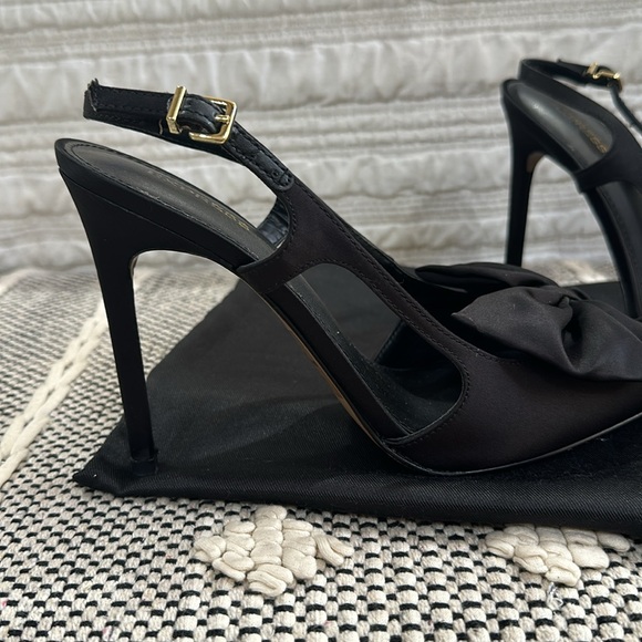 Black satin heels - Picture 2 of 6